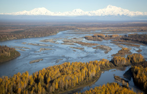Alaska Range and Susitna River